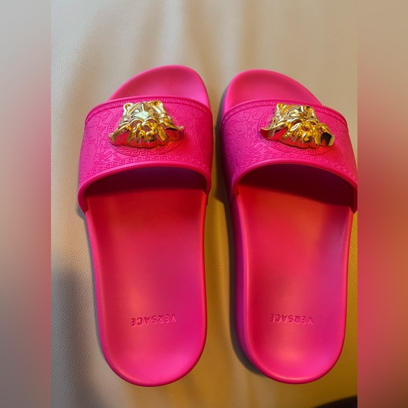 Pink Versace Sliders Red Pink Versace Palazzo Pool Slides Versace